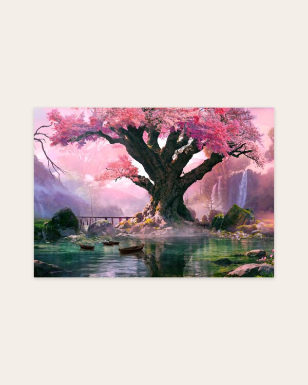 Cherry-Blossom Tree, landscape art print